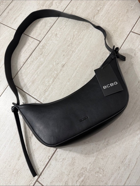 BCBG Handbags - BCBG Black Crescent Crossbody Bag..nwt